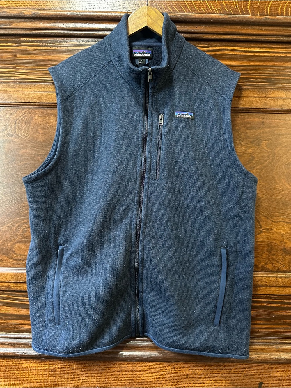 Patagonia Men's Better Sweater Full Zip Fleece Vest Navy Blue XL